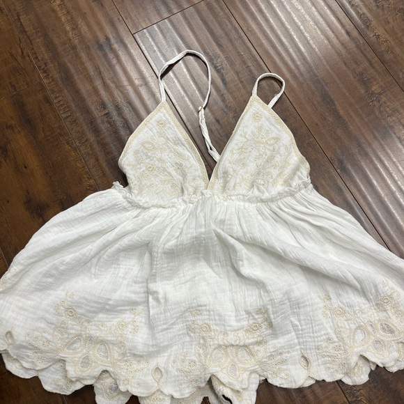Free People White and Cream Embroidered Top - Picture 1 of 2